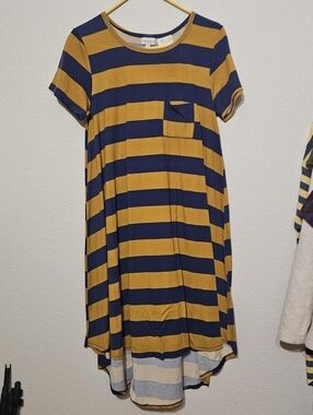 Medium Blue And Yellow LuLaRoe Dress